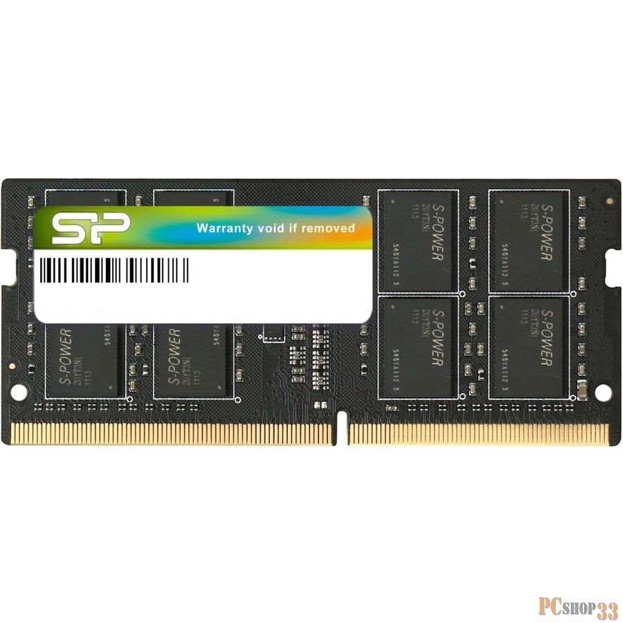 Память DDR4 16Gb 3200MHz Silicon Power SP016GBSFU320F02 RTL PC4-25600 CL22 SO-DIMM 288-pin 1.2В single rank