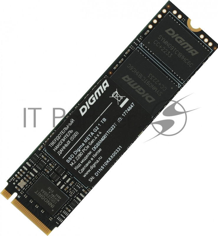 Накопитель SSD Digma PCI-E 4.0 x4 1Tb DGSM4001TG23T Meta G2 M.2 2280