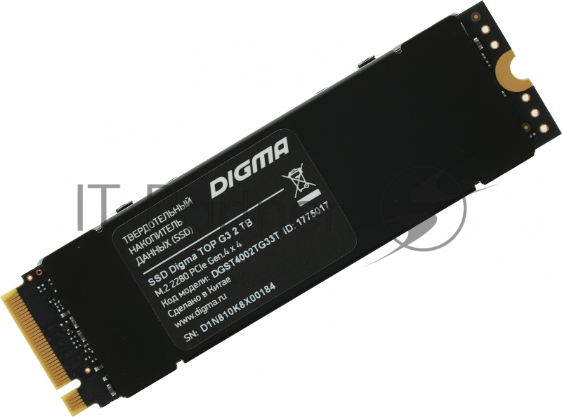 Накопитель SSD Digma PCI-E 4.0 x4 2Tb DGST4002TG33T Top G3 M.2 2280