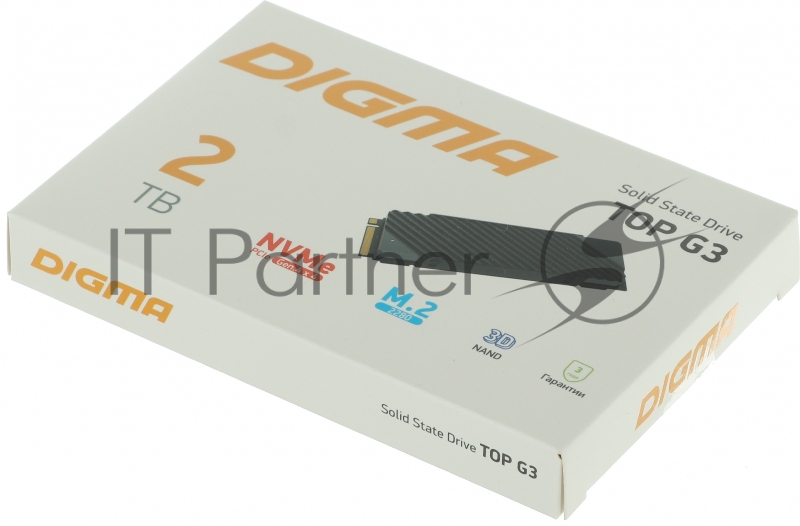 Накопитель SSD Digma PCI-E 4.0 x4 2Tb DGST4002TG33T Top G3 M.2 2280