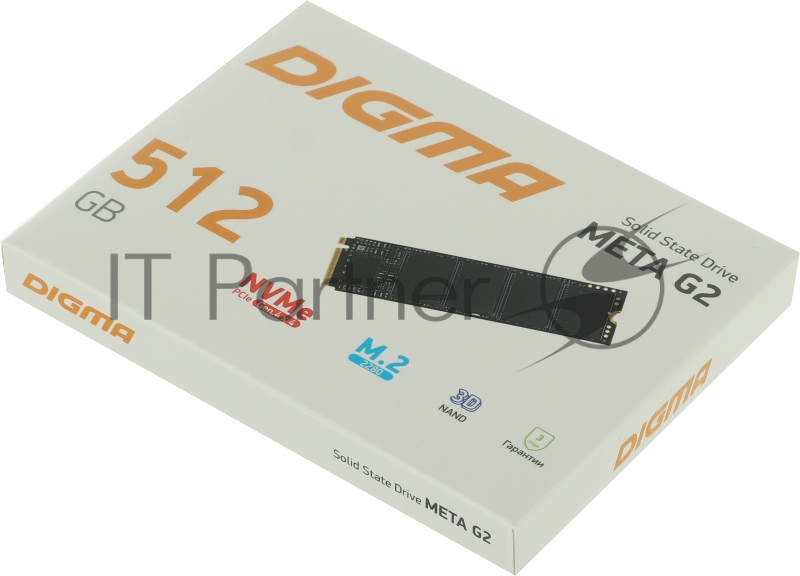 Накопитель SSD Digma PCI-E 4.0 x4 512Gb DGSM4512GG23T Meta G2 M.2 2280