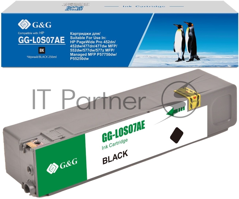 Картридж струйный G&G GG-L0S07AE черный (260мл) для HP PageWide Pro 452dn/452dw/477dn/477dw MFP