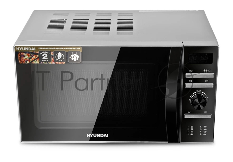 Микроволновая печь HYUNDAI HYM-D3026, 700Вт, 20л, серебристый