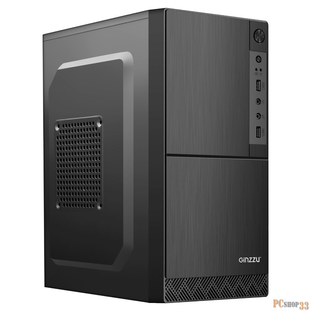 Корпус Ginzzu B190 2*USB 2.0,AU (450W 12 см)
