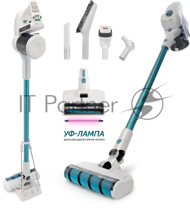 Ручной пылесос (handstick) POLARIS HandStick Pro PVCS 4000, 450Вт, белый/бирюзовый