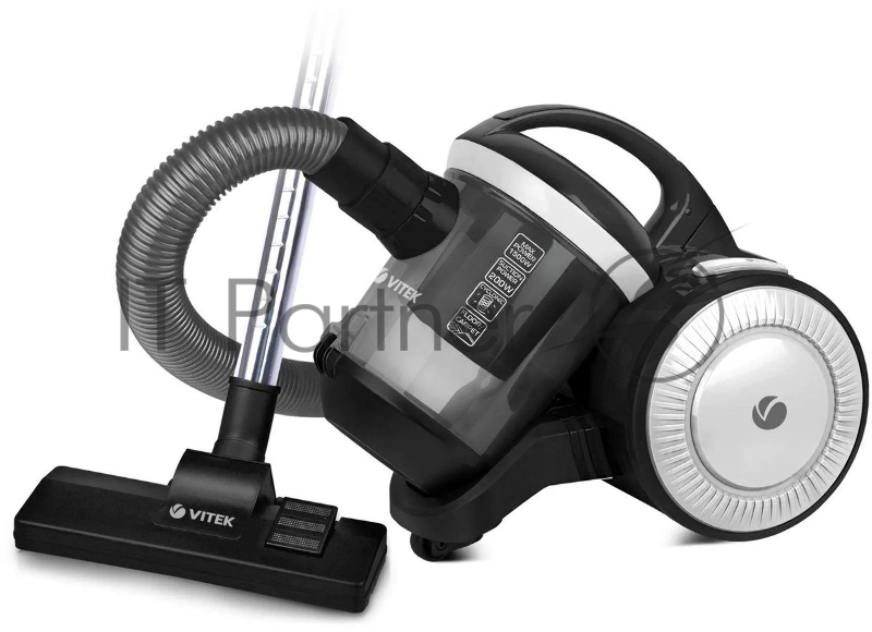 Пылесос VITEK 8142-VT-01, 1500Вт, черный/белый