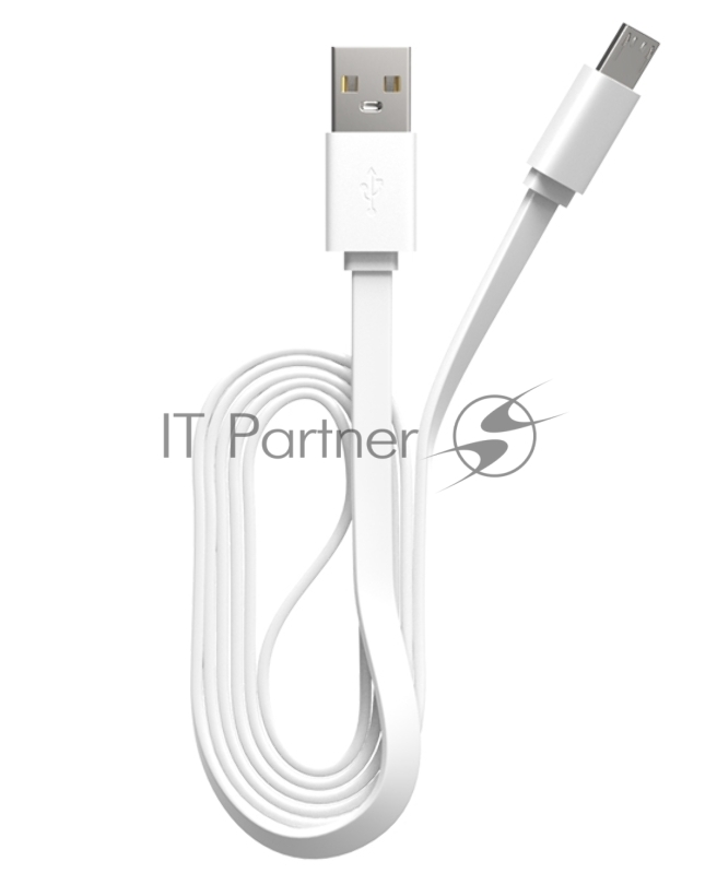 Кабель Maxvi MC-01F white USB-A - microUSB, 2A Описание: Плоский кабель, ток макс. нагрузки 2А, макс. напряжение 5V стандарт USB 2.0 длина 1м, материал PVC, белый