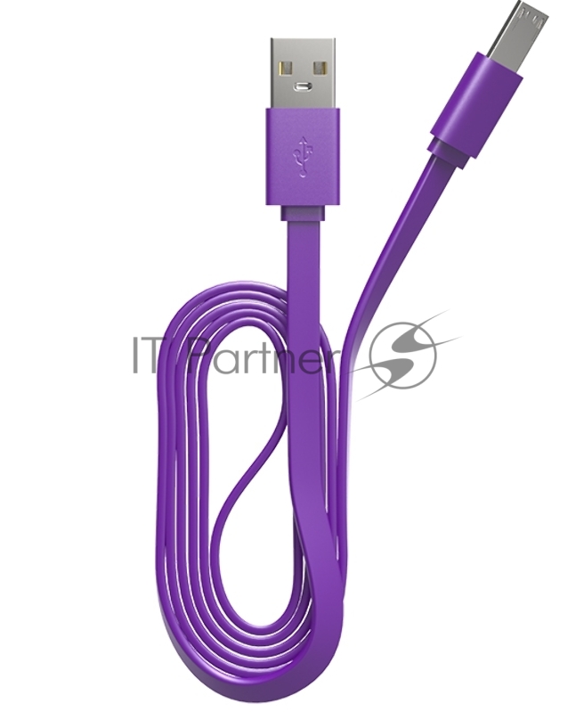 Кабель Maxvi MC-01LF purple USB-A - microUSB, 2A Описание: Плоский кабель, ток макс. нагрузки 2А, макс. напряжение 5V стандарт USB 2.0 длина разъема microUSB 10 мм, длина 1м, материал PVC, фиолетовый