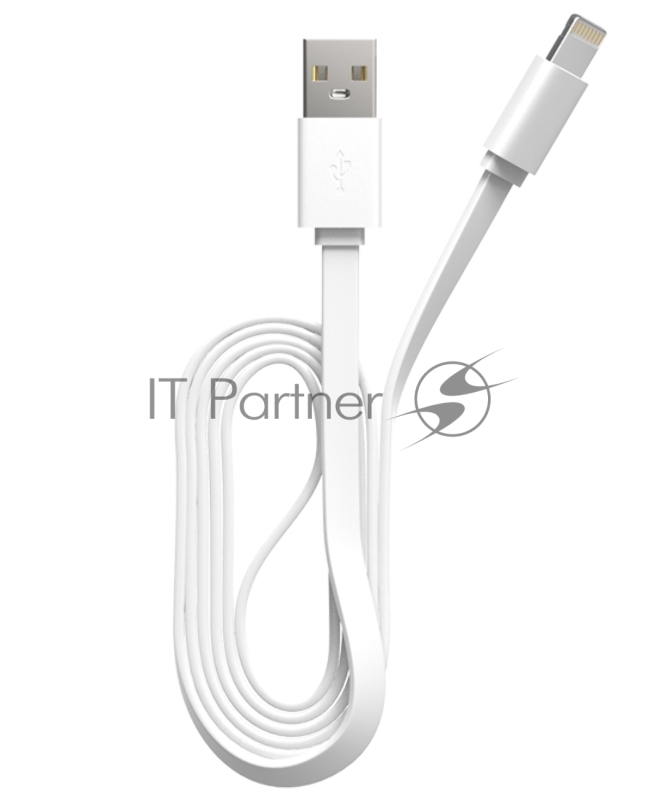 Кабель Maxvi MC-03F white USB-A - Lightning, 2A Описание: Плоский кабель, ток макс. нагрузки 2А, макс. напряжение 5V стандарт USB 2.0 длина 1м, материал PVC, белый