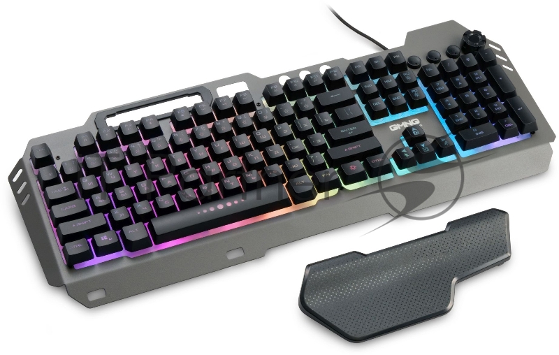 Клавиатура Оклик GMNG 720GK черный USB Multimedia for gamer LED (подставка для запястий)
