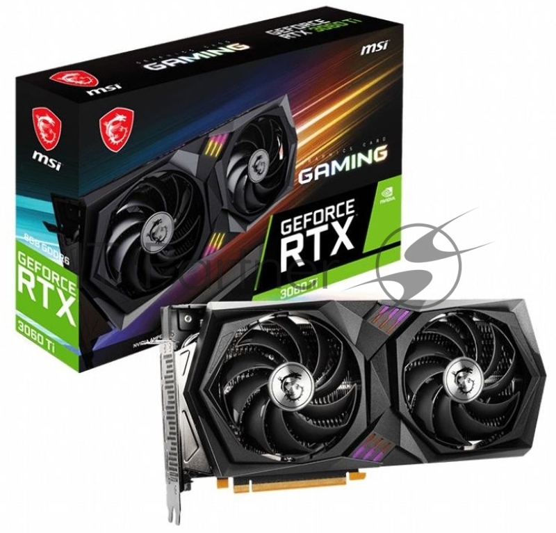 Видеокарта MSI PCI-E 4.0 RTX 3060 Ti GAMING 8G LHR NVIDIA GeForce RTX 3060Ti 8192Mb 256 GDDR6 1710/14000 HDMIx1 DPx3 HDCP Ret