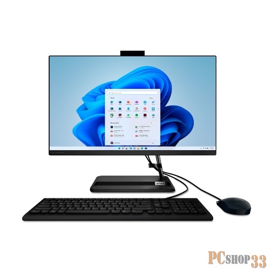 Моноблок Lenovo IdeaCentre AIO 3 22ITL6 21,5 Pentium Gold 7505, 4GB DDR4 3200 SODIMM, 256GB SSD M.2, Intel UHD, WiFi, BT, USB KB&Mouse, Win11 Home, Black, 6kg