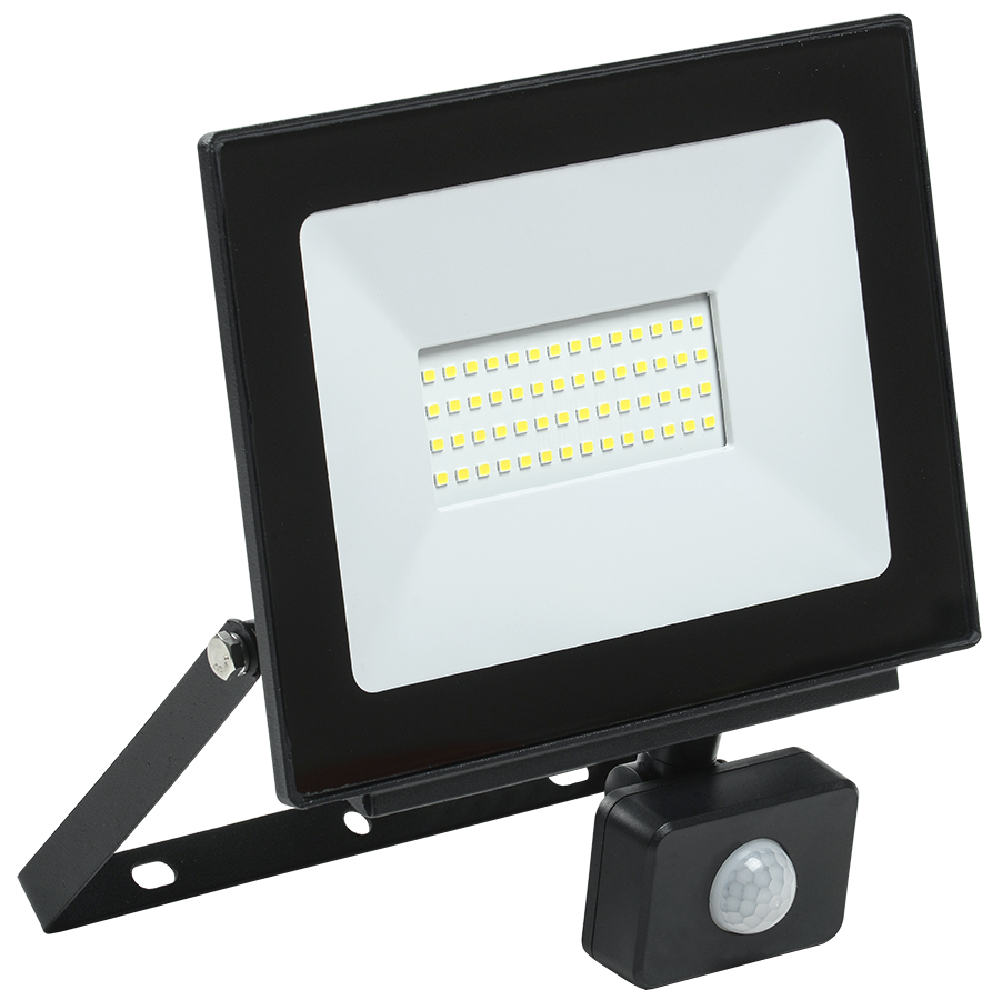 Прожекторы Iek LPDO602-50-65-K02 Прожектор СДО 06-50Д светодиодный черный с датчиком движения IP54 6500K