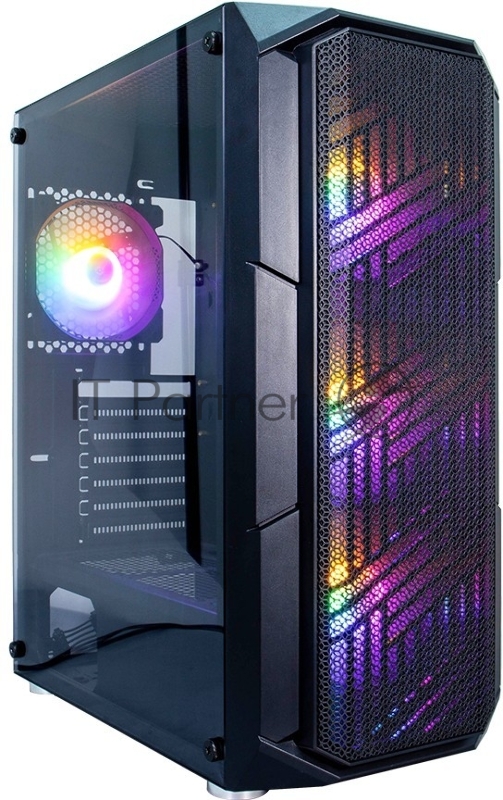 Корпус 1STPLAYER FIREBASE XF / ATX, TG / 4x120mm LED fans inc. / XF-BK-4F1