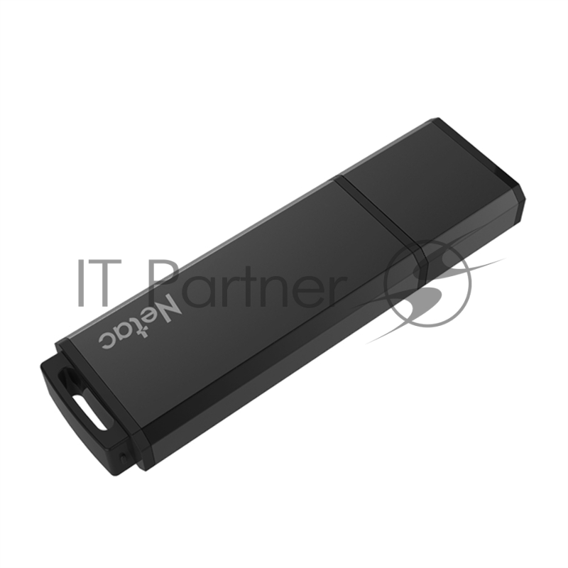 Флеш Диск Netac U351 64Gb <NT03U351N-064G-20BK>, USB2.0, с колпачком, металлическая чёрная