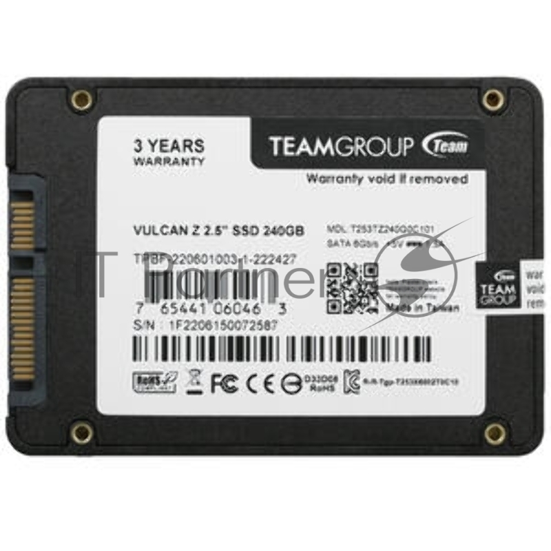 Накопитель TEAM VULCAN Z SSD 240GB (2.5 SATA3 R520/W450)