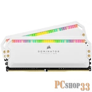 Модуль памяти Corsair DDR4, 3600MHz 16GB 2x8GB DIMM, Unbuffered, 18-19-19-39, XMP 2.0, DOMINATOR PLATINUM RGB White Heatspreader, RGB LED, 1.35V