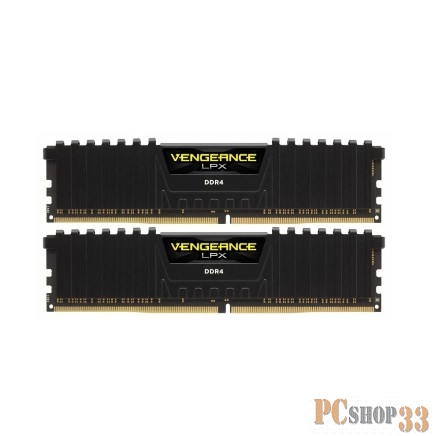 Модуль памяти Corsair DDR4, 3600MHz 32GB 2x16GB DIMM, Unbuffered, 16-19-19-36, XMP 2.0 Vengeance LPX Black, 1.35V