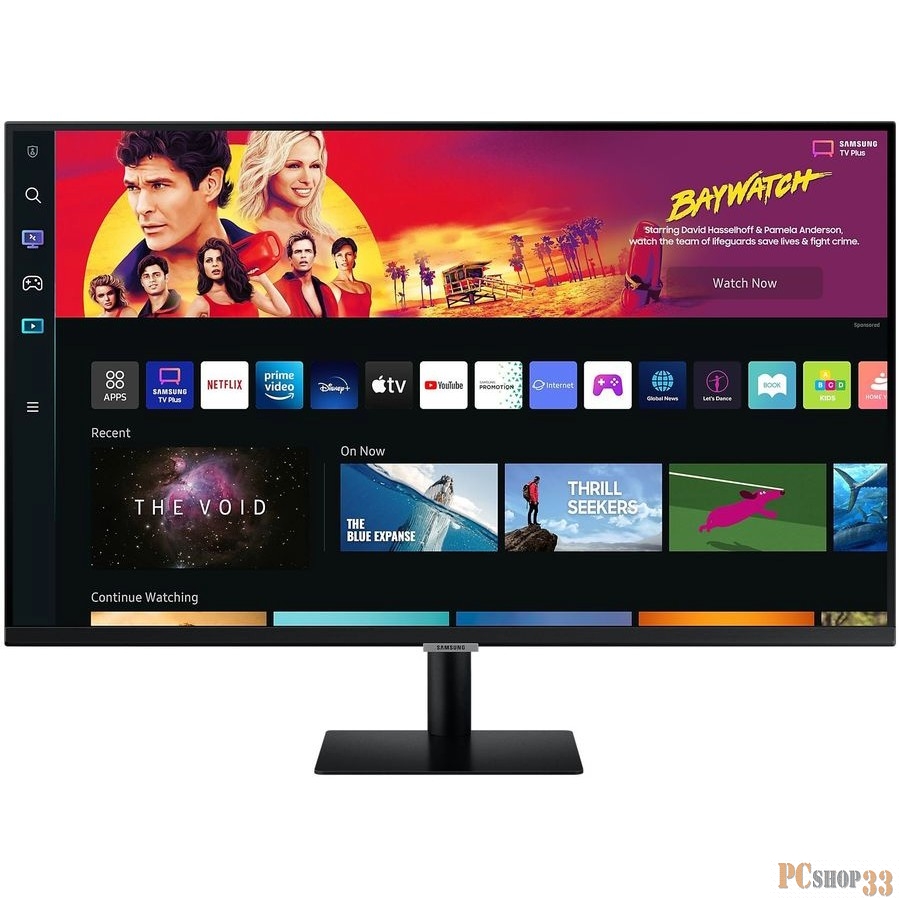 Монитор Samsung 32 LS32BM702 черный VA LED 4ms 16:9 HDMI M/M матовая 3000:1 300cd 178гр/178гр 3840x2160 FHD USB 6.5кг
