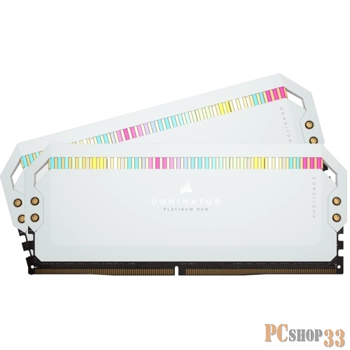 Модуль памяти Corsair DDR5, 5600MHz 32GB 2x16GB DIMM, Unbuffered, 36-36-36-76, Std PMIC, XMP 3.0, DOMINATOR PLATINUM RGB DDR5 White Heatspreader, RGB LED, 1.25V