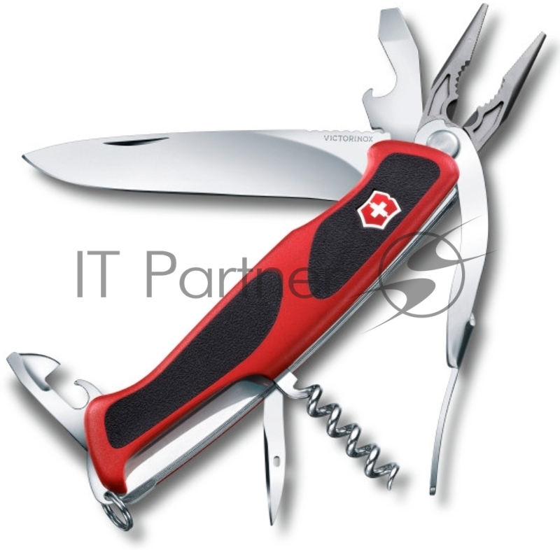 Нож перочинный Victorinox RangerGrip 74 (0.9723.C) 130мм 14функций красный/черный карт.коробка