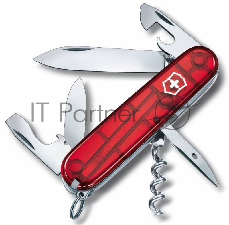Нож перочинный Victorinox Spartan (1.3603.T) 91мм 12функций красный полупрозначный карт.коробка