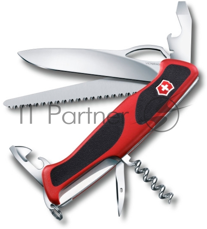 Нож перочинный Victorinox RangerGrip 79 (0.9563.MC) 130мм 12функций красный/черный карт.коробка