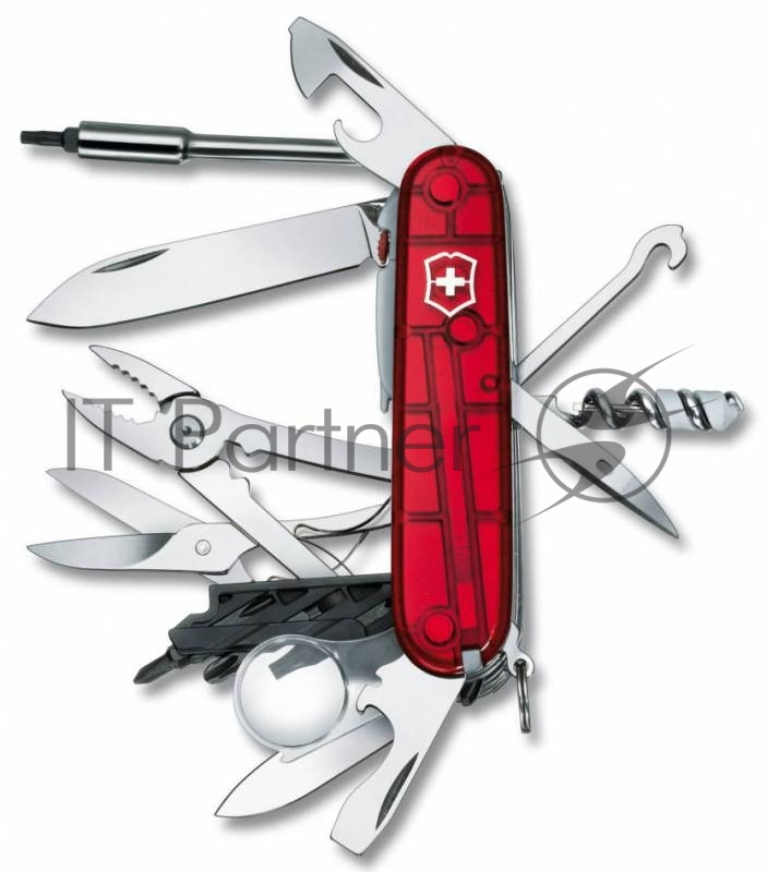 Нож перочинный Victorinox CyberTool Lite 1.7925.T 91мм 36 функций полупрозрачный красный