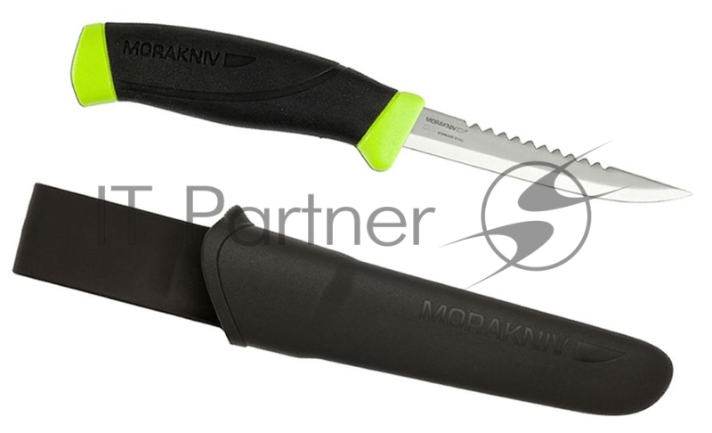 Нож Mora Fishing Comfort Scaler 098 (12208) стальной разделочный для рыбы лезв.98мм прямая заточка салатовый/черный