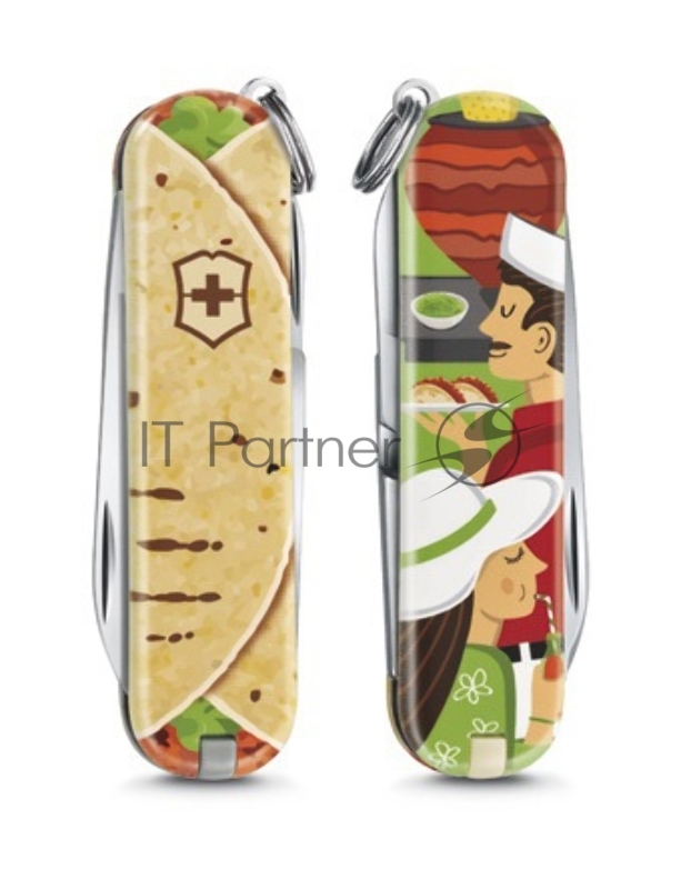 Нож перочинный Victorinox Classic LE2019 Mexican Tacos (0.6223.L1903) 58мм 7функций подар.коробка