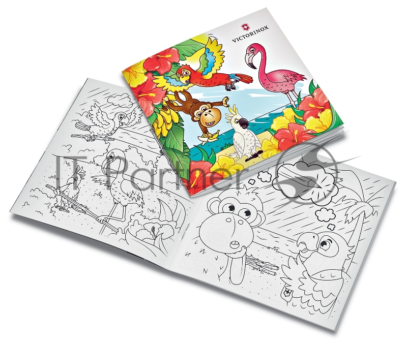 Нож перочинный Victorinox My First Victorinox Parrot Edition (0.2373.E3) 84мм 9функций красный/рисунок карт.коробка