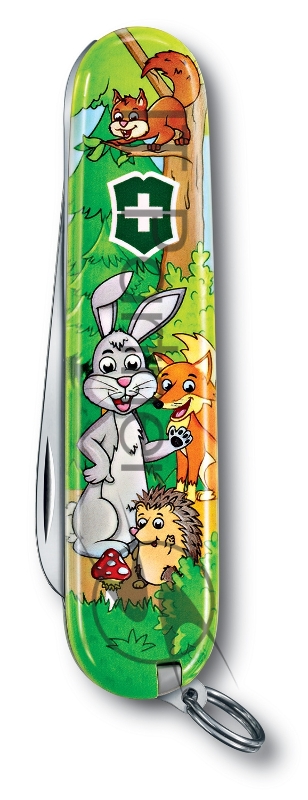 Нож перочинный Victorinox My First Victorinox Rabbit Edition (0.2373.E2) 84мм 9функций зеленый/рисунок карт.коробка