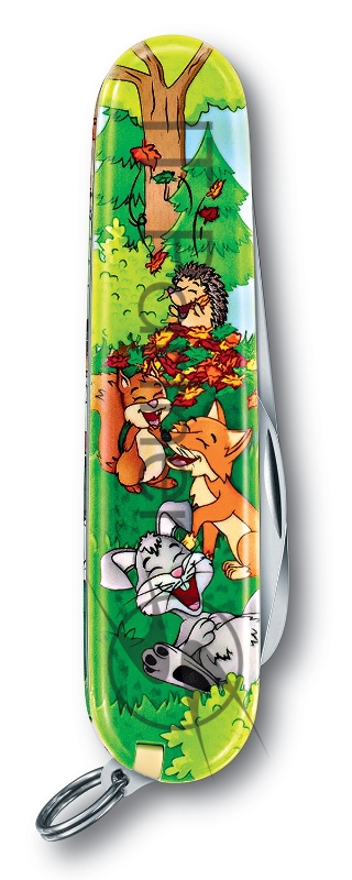 Нож перочинный Victorinox My First Victorinox Rabbit Edition (0.2373.E2) 84мм 9функций зеленый/рисунок карт.коробка