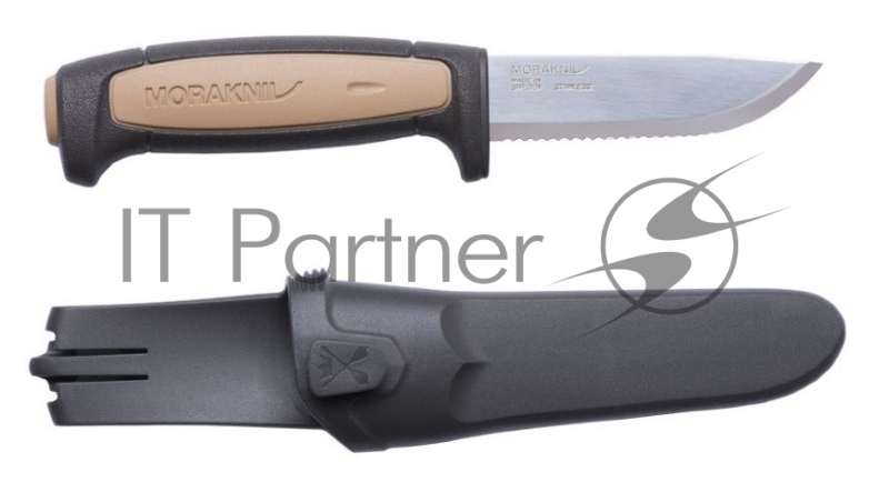 Нож Morakniv Rope (12245) стальной лезв.91мм серрейт. заточка черный/бежевый