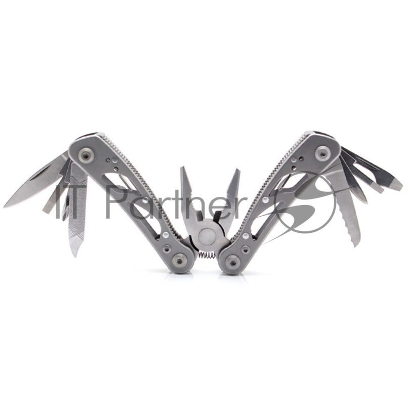 Мультитул Ganzo, 73x73х13 мм, 11 предметов, цв.серый