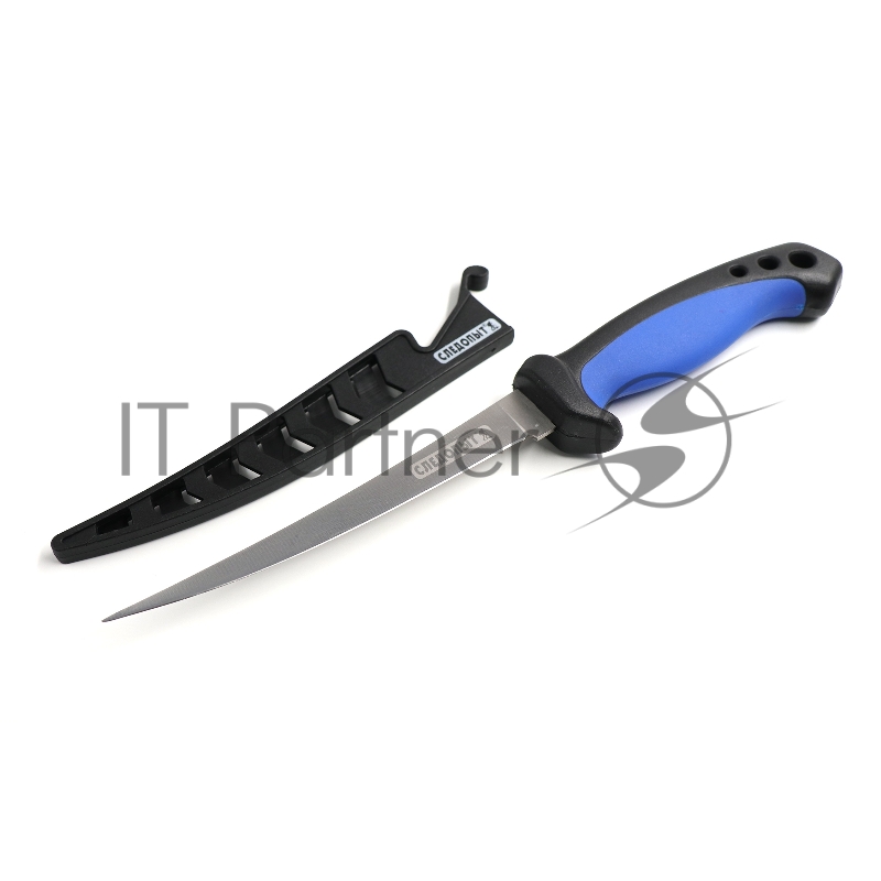 Нож разделочный СЛЕДОПЫТ, прорезиненная ручка, дл. клинка 150 мм, в чехле/60/