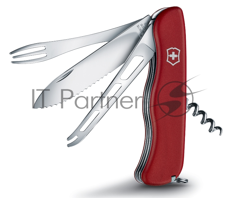 Нож перочинный Victorinox Cheese Master (0.8313.W) 111мм 8функц. красный карт.коробка