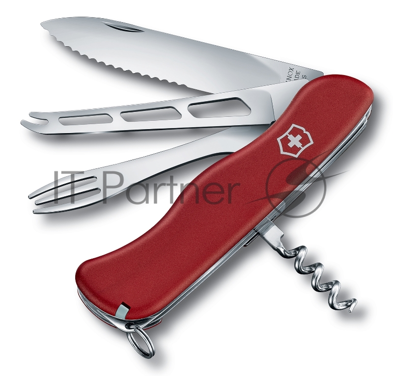 Нож перочинный Victorinox Cheese Master (0.8313.W) 111мм 8функц. красный карт.коробка