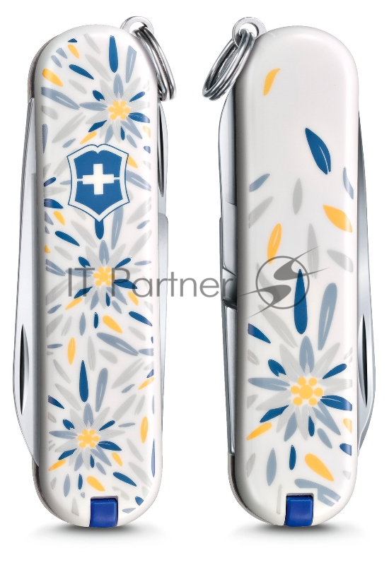 Нож перочинный Victorinox Classic LE2021 Alpine Edelweiss (0.6223.L2109) 58мм 7функц. карт.коробка