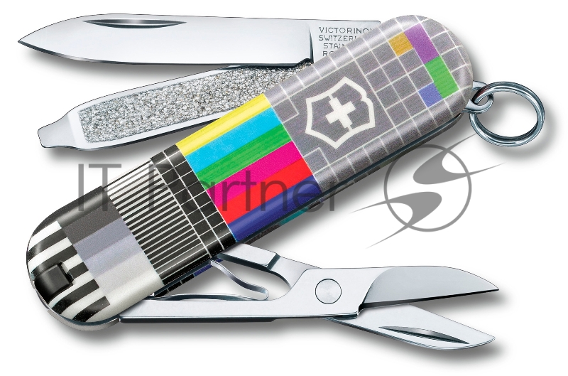 Нож перочинный Victorinox Classic LE2021 Retro TV (0.6223.L2104) 58мм 7функц. карт.коробка