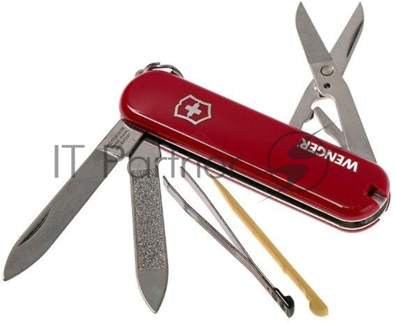 Нож перочинный Victorinox Wenger (0.6423.91) 65мм 7функц. красный карт.коробка