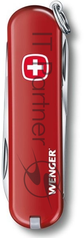Нож перочинный Victorinox Wenger (0.6423.91) 65мм 7функц. красный карт.коробка