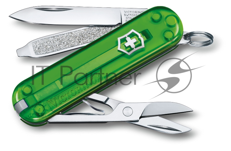Нож перочинный Victorinox Classic Green Tea (0.6223.T41G) 58мм 7функц. карт.коробка