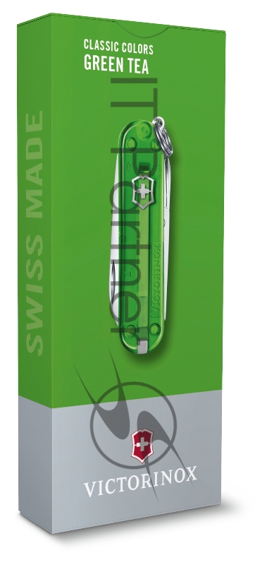 Нож перочинный Victorinox Classic Green Tea (0.6223.T41G) 58мм 7функц. карт.коробка