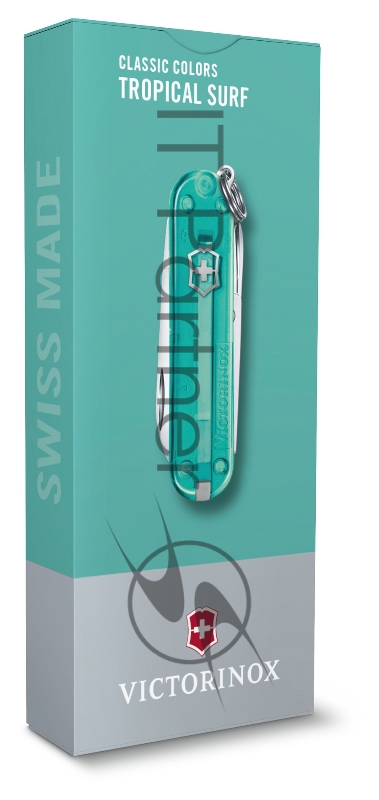 Нож перочинный Victorinox Classic Tropical Surf (0.6223.T24G) 58мм 7функц. карт.коробка
