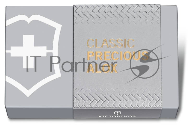 Нож-брелок Victorinox Classic SD Precious Alox, 58 мм, 5 функций, Brass Gold (подар. упаковка)