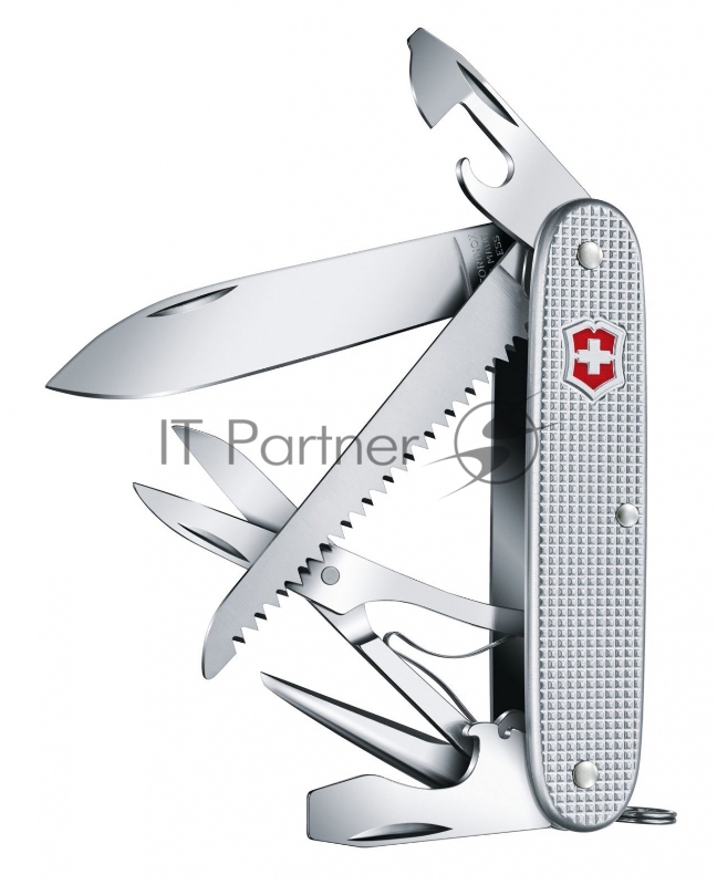Нож Victorinox Farmer X Alox, 93 мм, 10 функций, алюминиевая рукоять, серебристый