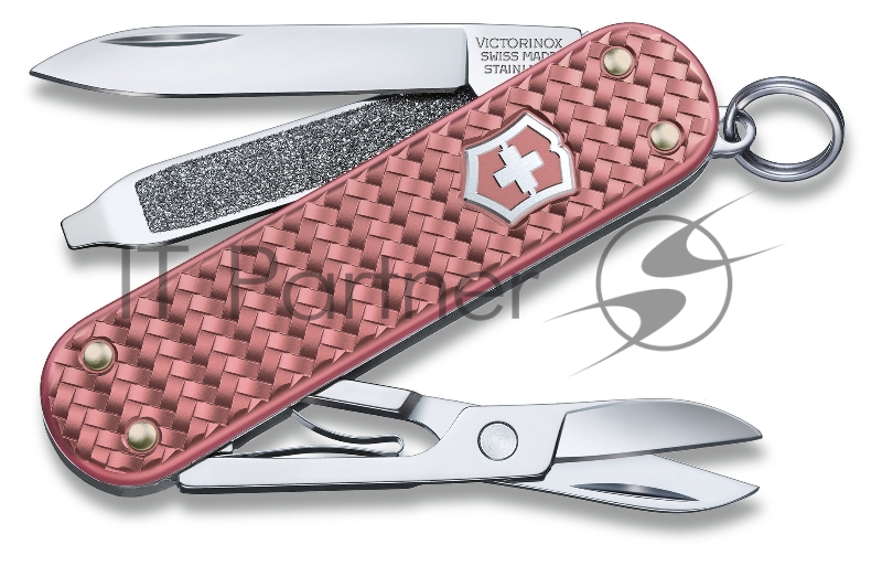 Нож-брелок Victorinox Classic SD Precious Alox, 58 мм, 5 функций, Gentle Rose (подар. упаковка)