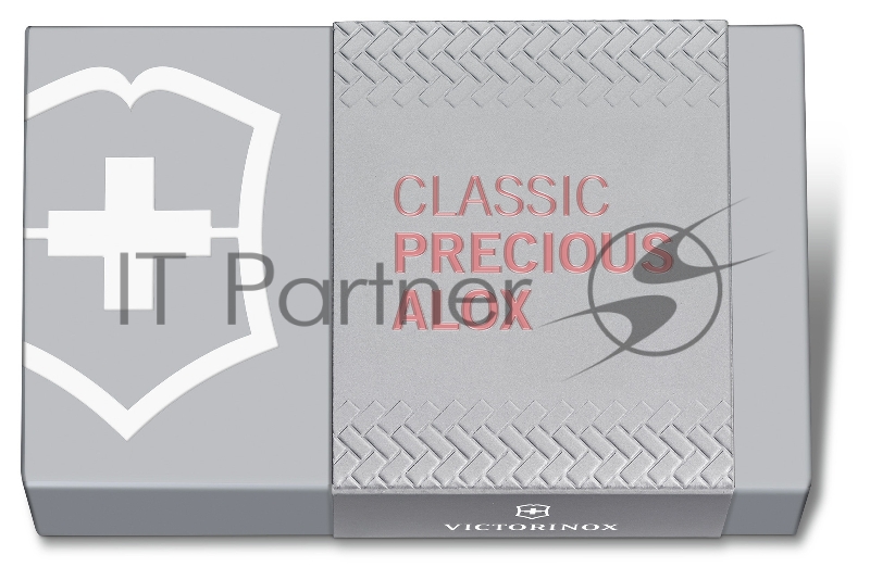 Нож-брелок Victorinox Classic SD Precious Alox, 58 мм, 5 функций, Gentle Rose (подар. упаковка)