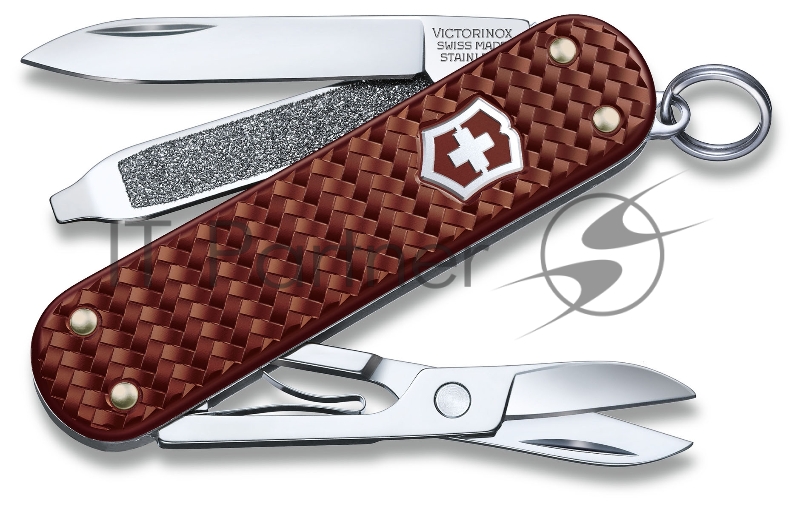 Нож-брелок Victorinox Classic SD Precious Alox, 58 мм, 5 функций, Hazel Brown (подар. упаковка)
